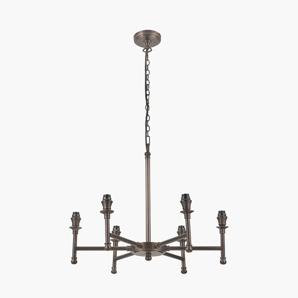 Piero Antique Bronze 6Lt Pendant - Various Shades - Image 2