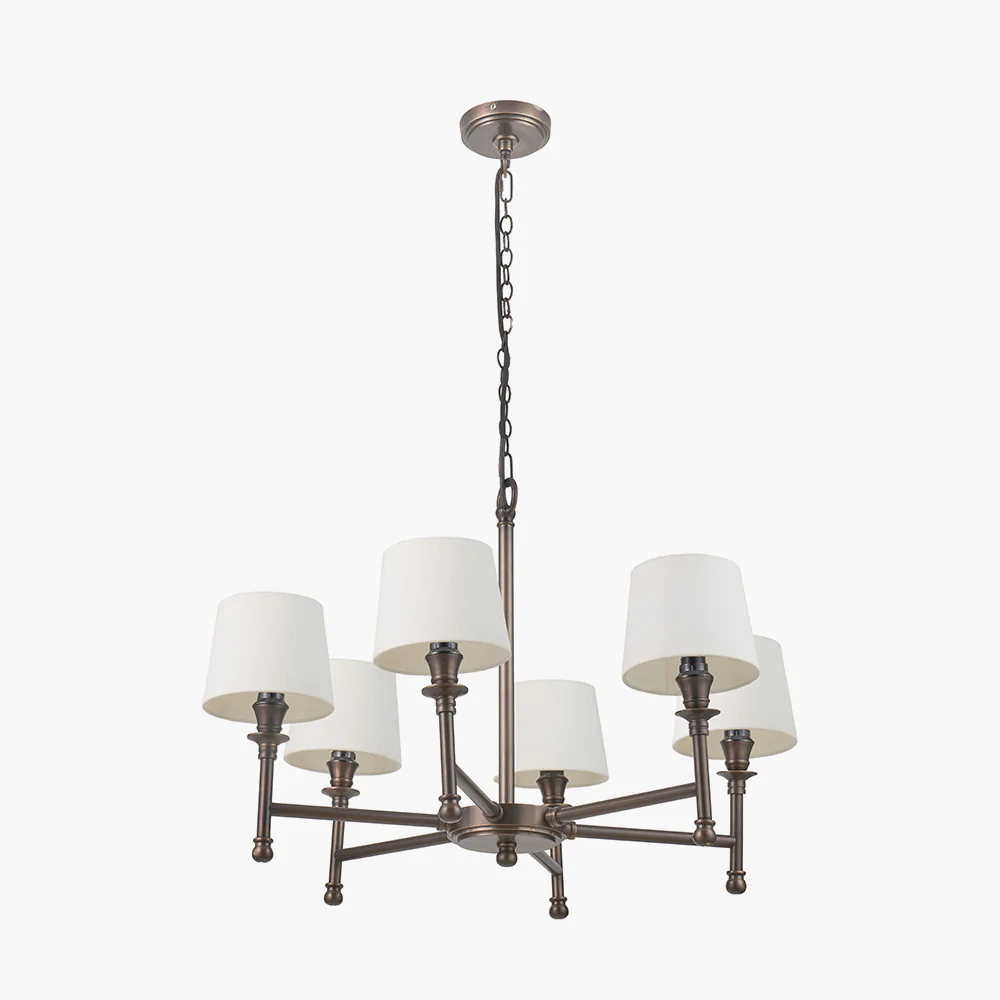 Piero Antique Bronze 6Lt Pendant - Various Shades - Image 4