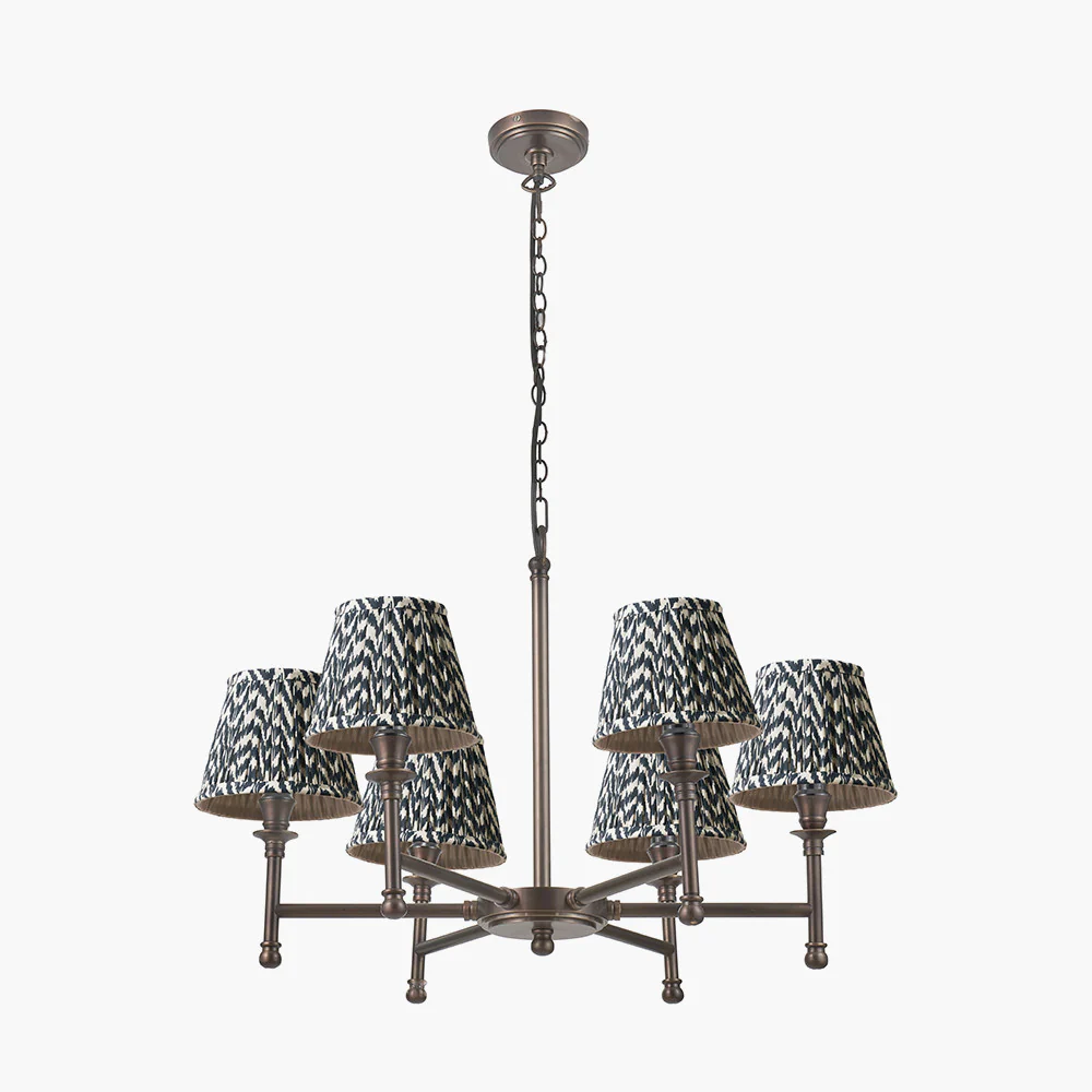 Piero Antique Bronze 6Lt Pendant - Various Shades - Image 5