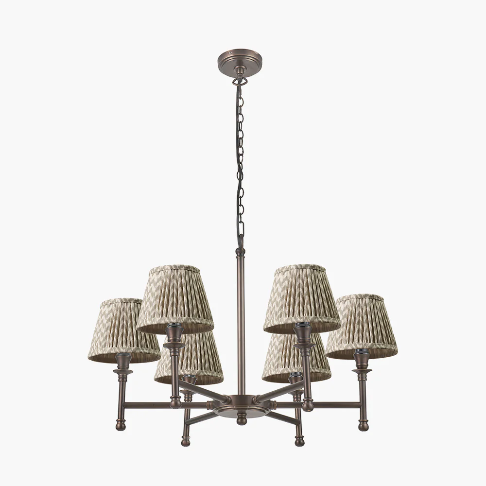 Piero Antique Bronze 6Lt Pendant - Various Shades - Image 8