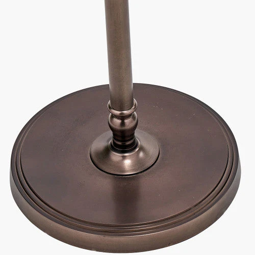 Piero Antique Bronze Metal Candlestick Floor Lamp Base - Image 3