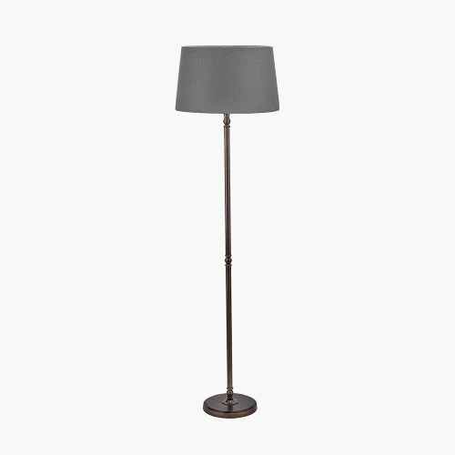 Piero Antique Bronze Metal Candlestick Floor Lamp Base - Image 4