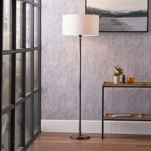 Piero Antique Bronze Metal Candlestick Floor Lamp Base - Image 5