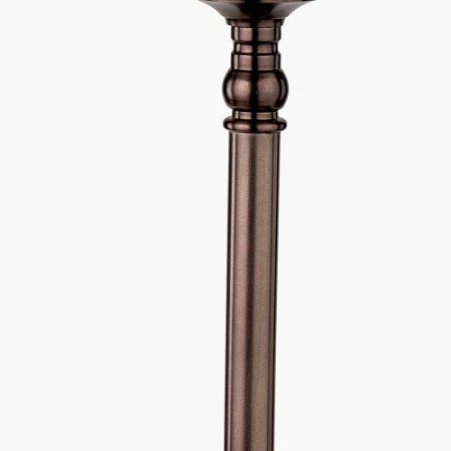 Piero Antique Bronze Metal Candlestick Table Lamp Base - Image 4