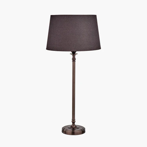 Piero Antique Bronze Metal Candlestick Table Lamp Base - Image 5