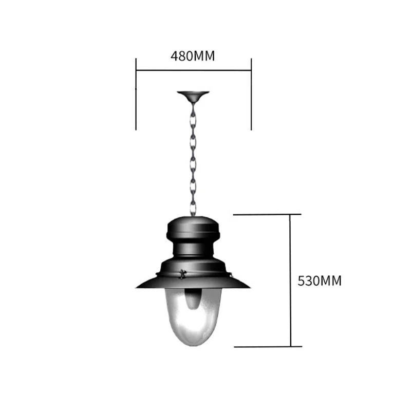 Pilgrim 1Lt Outdoor Pendant - Cast Iron - Image 5