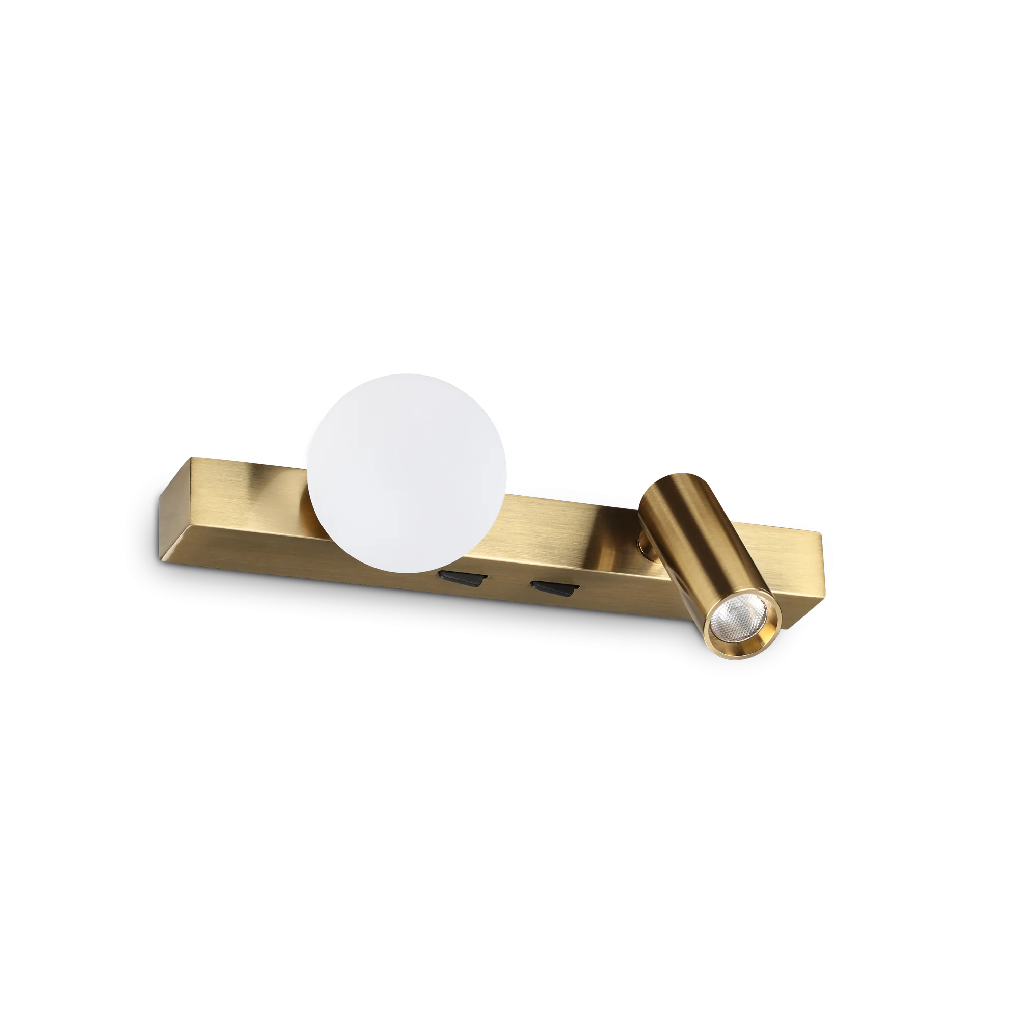 Ping Pong Reading Light - White/Black/Brass - Image 3