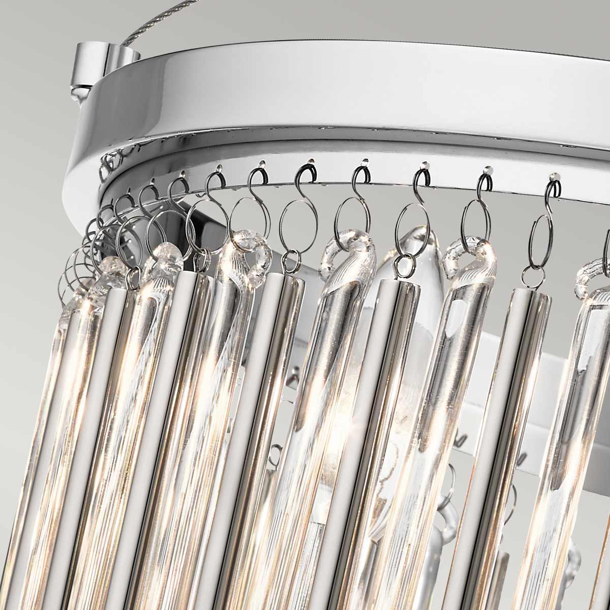 Piper 3 Light Semi-Flush - Polished Chrome E14 - Image 3