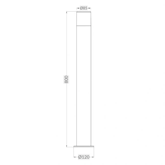 Piper IP44 Black Bollard Light - Small and Large - Image 4