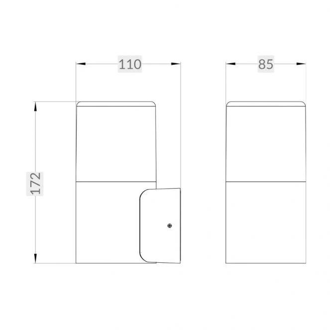 Piper IP44 Black Wall Light - One Light and 2 Light - Image 3