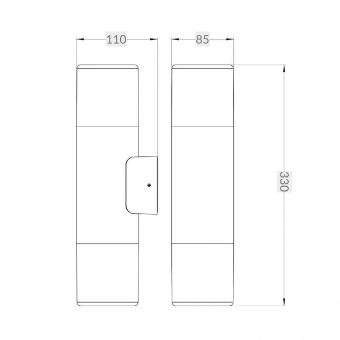 Piper IP44 Black Wall Light - One Light and 2 Light - Image 4
