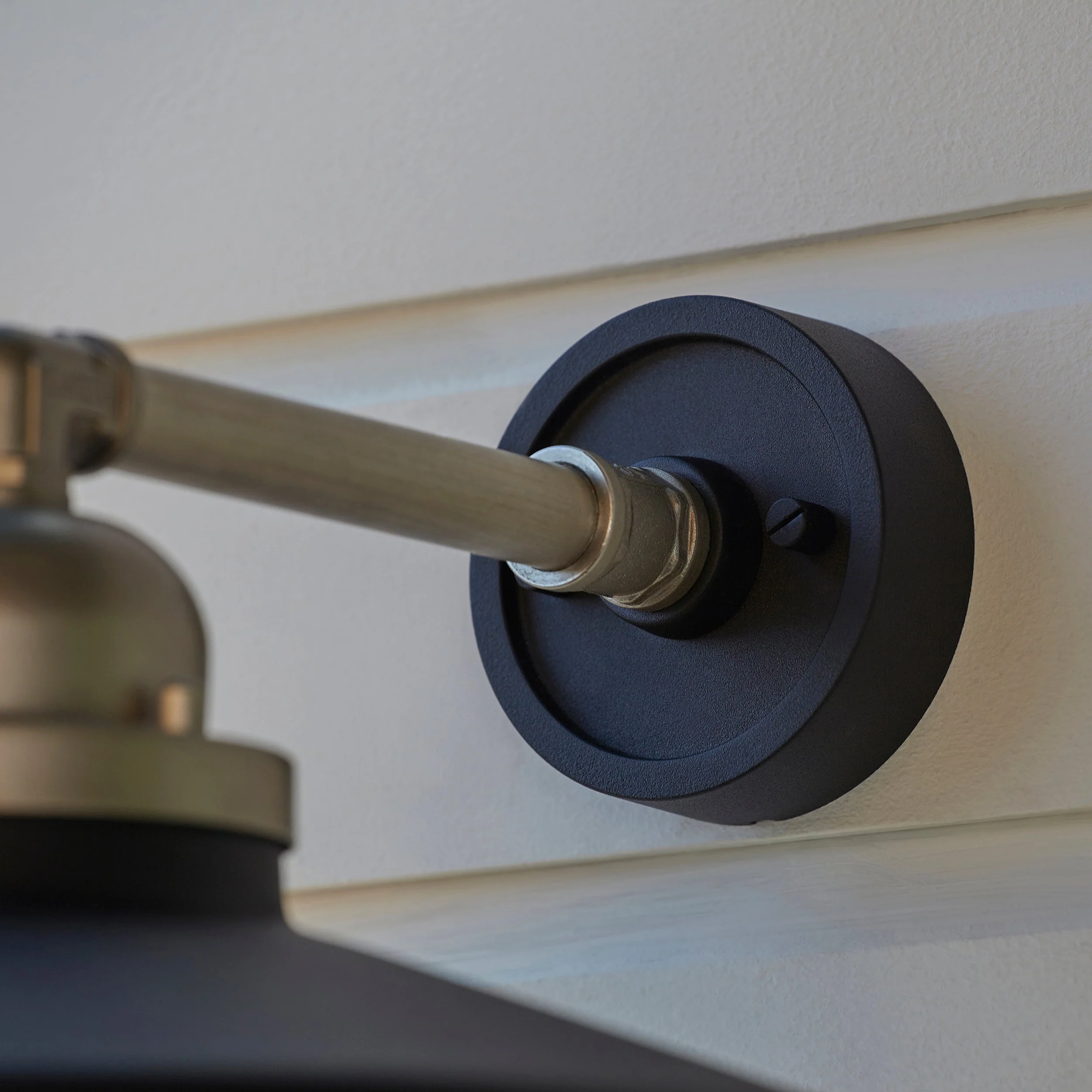 Piper Outdoor Wall Light -  Matt Black Brushed Silver - Image 9