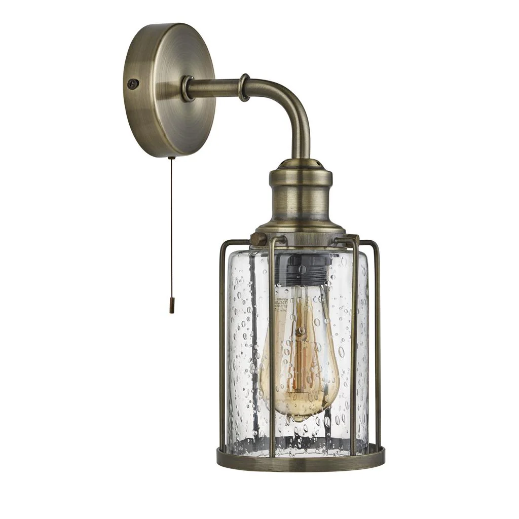 Pipes 1Lt Wall Light - Antique Brass - Image 2