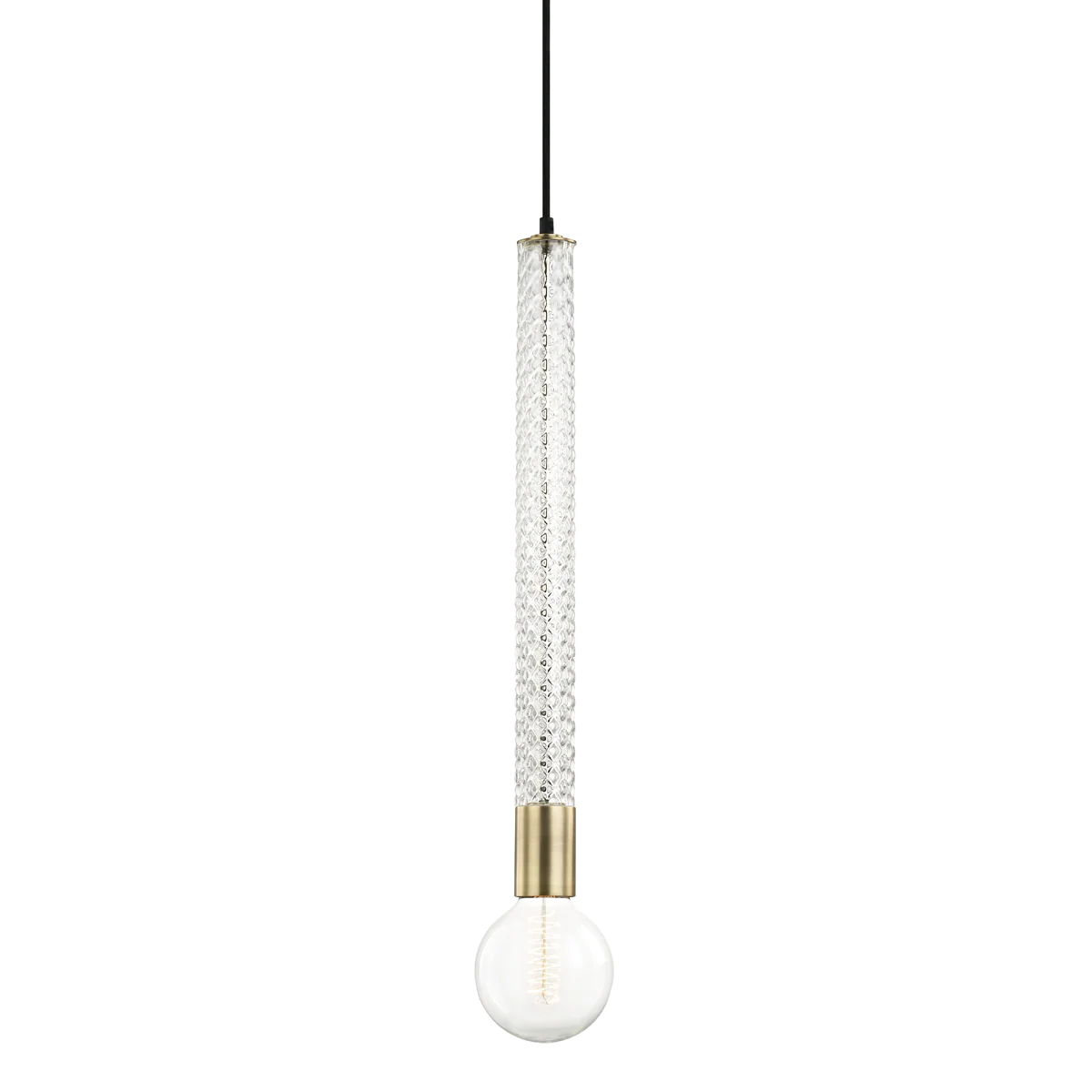 Pippin 1Lt Pendant- Aged Brass/ Polished Nickel - Image 2