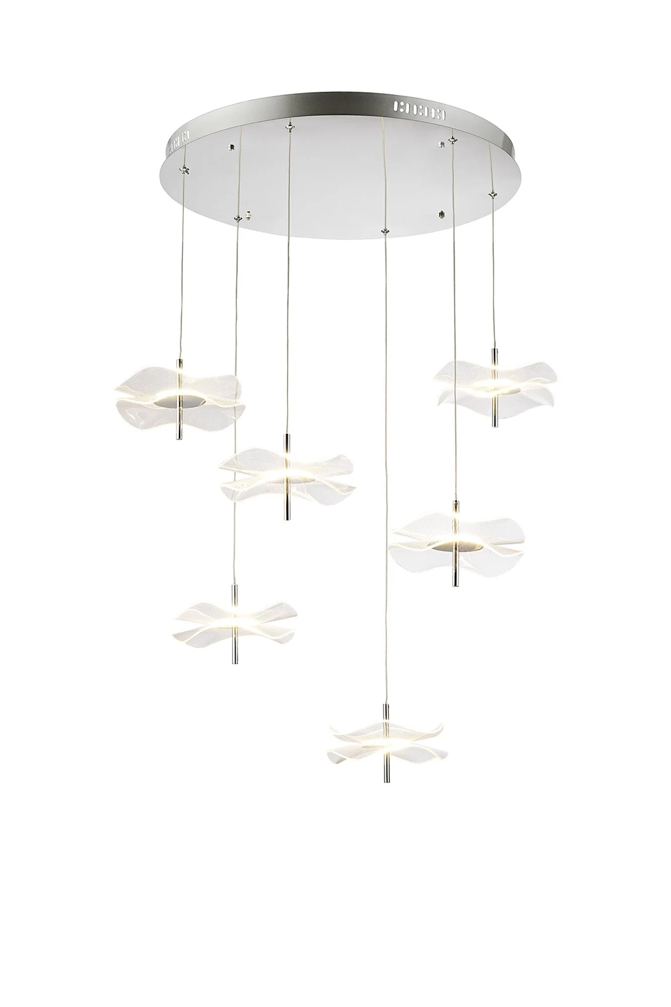 Pisa Cluster Ceiling Light, 6 x 6W LED, 4000K, 2800lm, Polished Chrome, 3yrs Warranty - Image 6