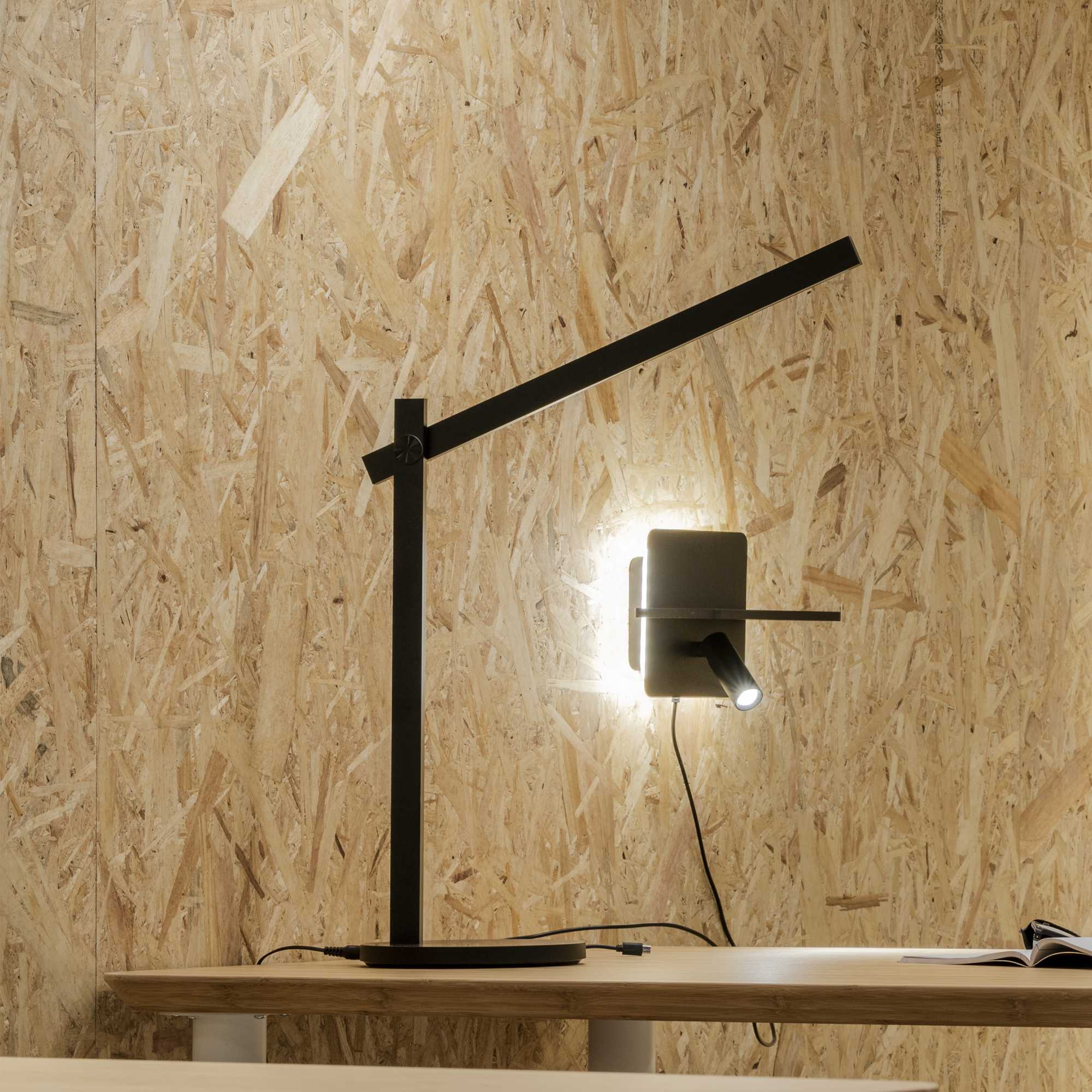 Pivot Table Lamp -White/Black Finish - Image 5