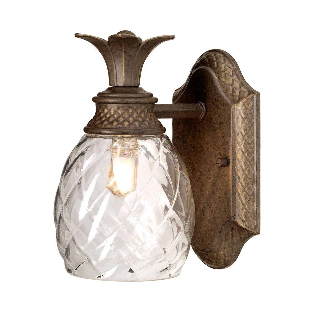 Plantation 1 Light Wall Light ip44 - Burnished Brass / Pearl Bronze / Antique Nickel - Image 2