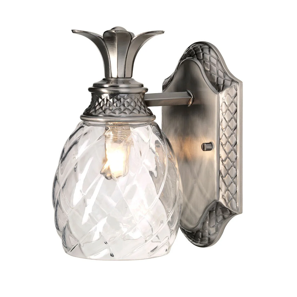 Plantation 1 Light Wall Light ip44 - Burnished Brass / Pearl Bronze / Antique Nickel - Image 3