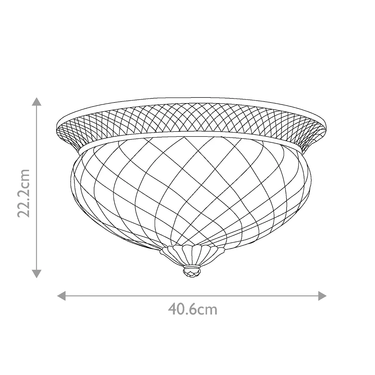 Plantation 2/3Lt Light Flush - Various Finishes - Image 29
