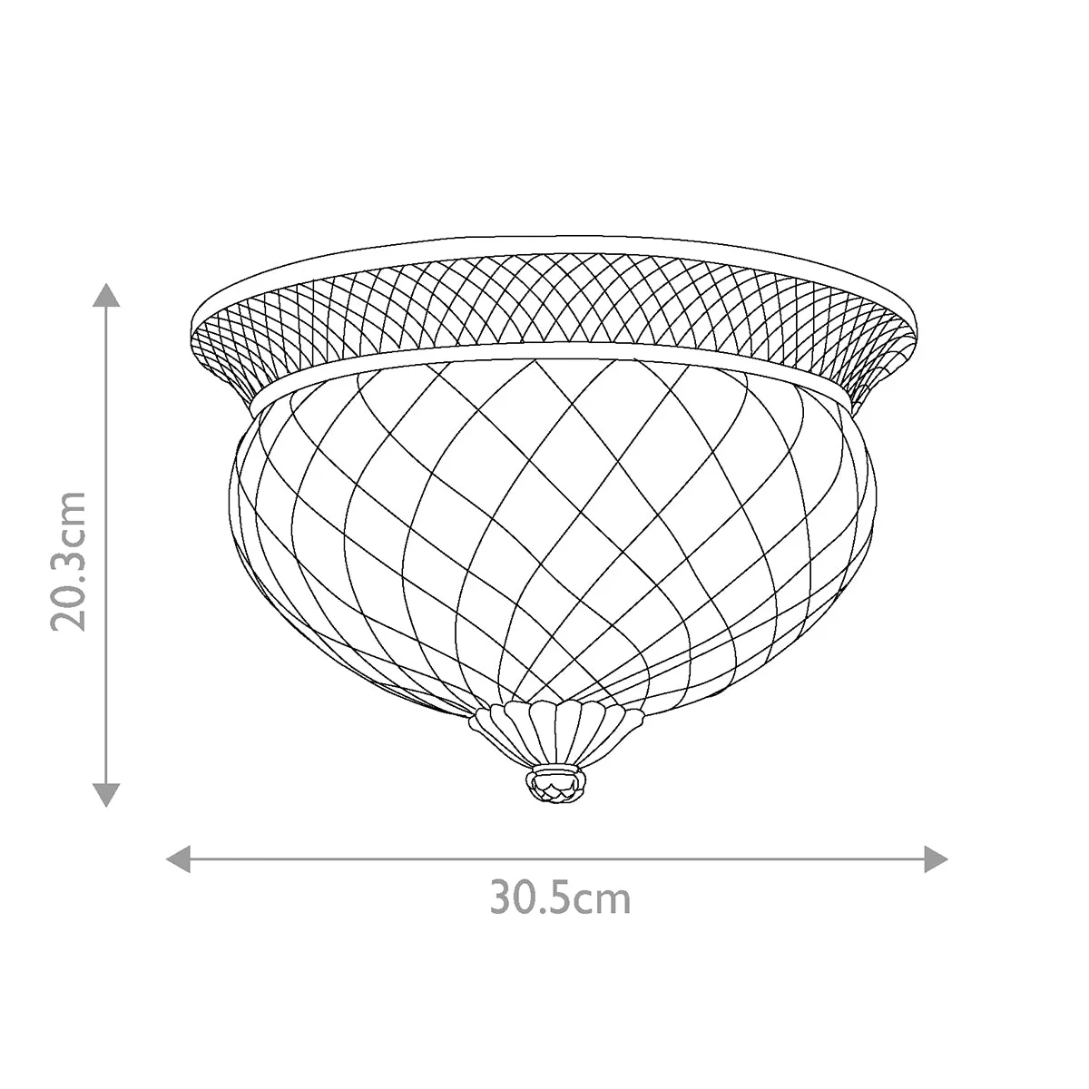 Plantation 2/3Lt Light Flush - Various Finishes - Image 9
