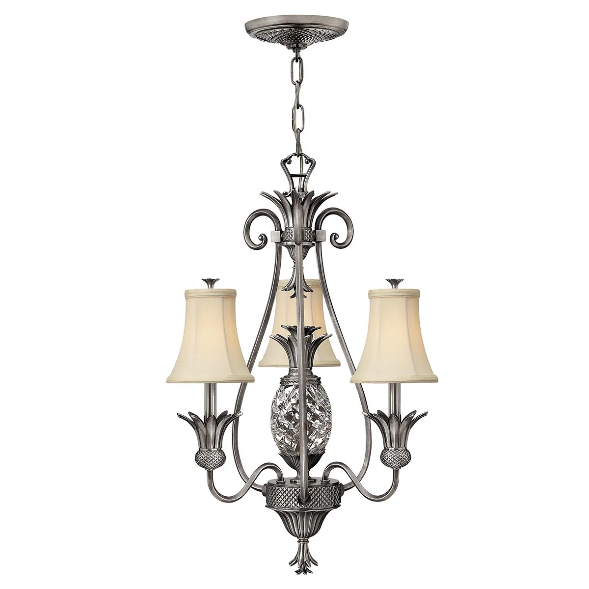 Plantation 3/7Lt Multi-Arm Pendant - Antique Nickel/Pearl Bronze - Image 2