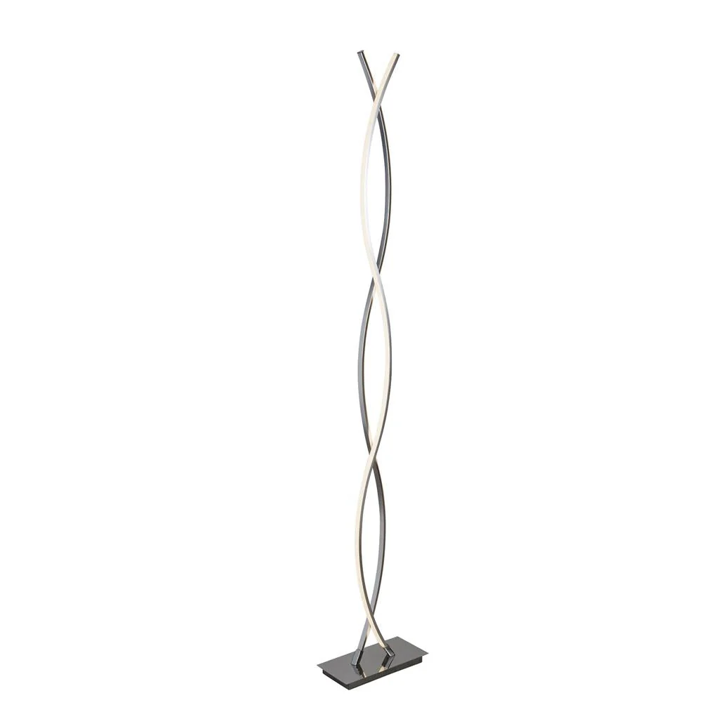 Platt LED Wave Floor Lamp - Chrome & Opal Integrated LED - Image 2