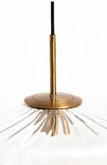 PLEAT Hanging Lamp - 30cm Glass Various Finishes - Image 3