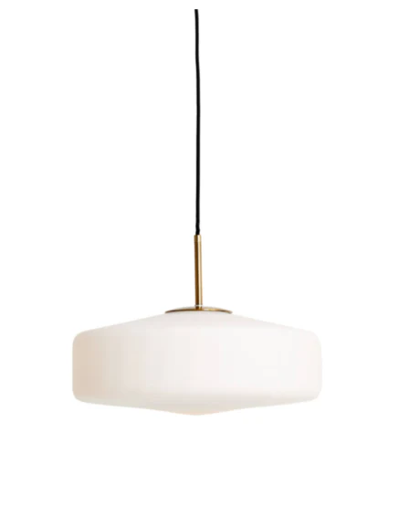 PLEAT Hanging Lamp - 40cm Glass Clear and Gold - Image 10