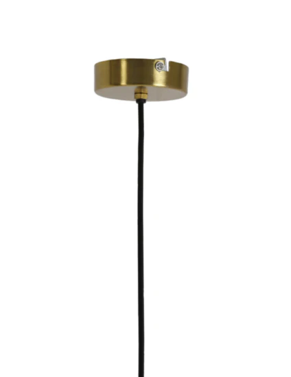 PLEAT Hanging Lamp - 40cm Glass Clear and Gold - Image 13