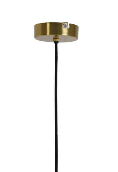 PLEAT Hanging Lamp - 40cm Glass Clear and Gold - Image 4