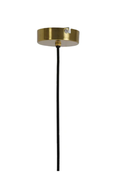 PLEAT Hanging Lamp - 40cm Glass Clear and Gold - Image 9