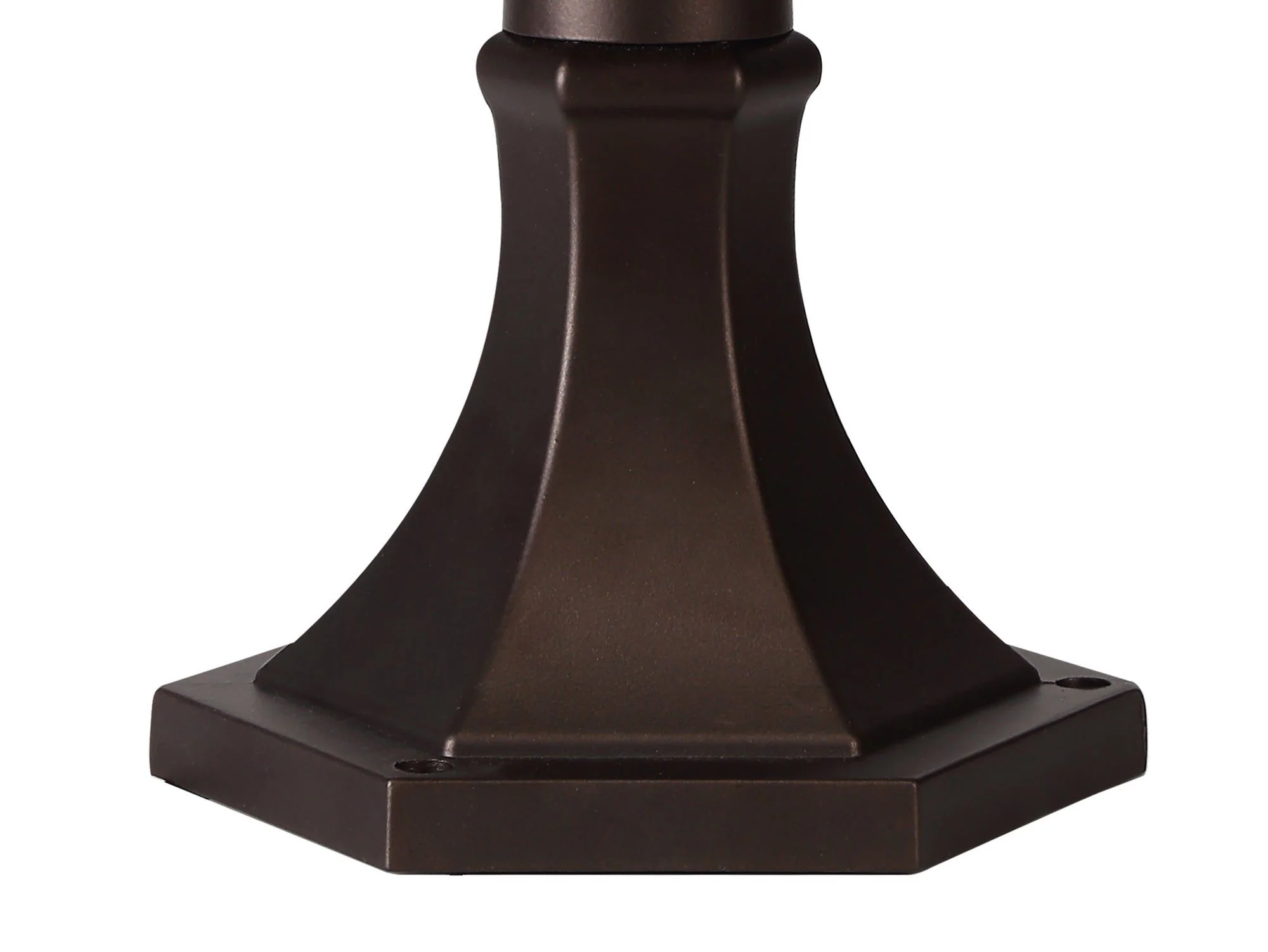 Plex Pedestal Lamp, 1 x E27, Antique Bronze/Clear Ripple Glass, IP54, 2yrs Warranty - Image 2