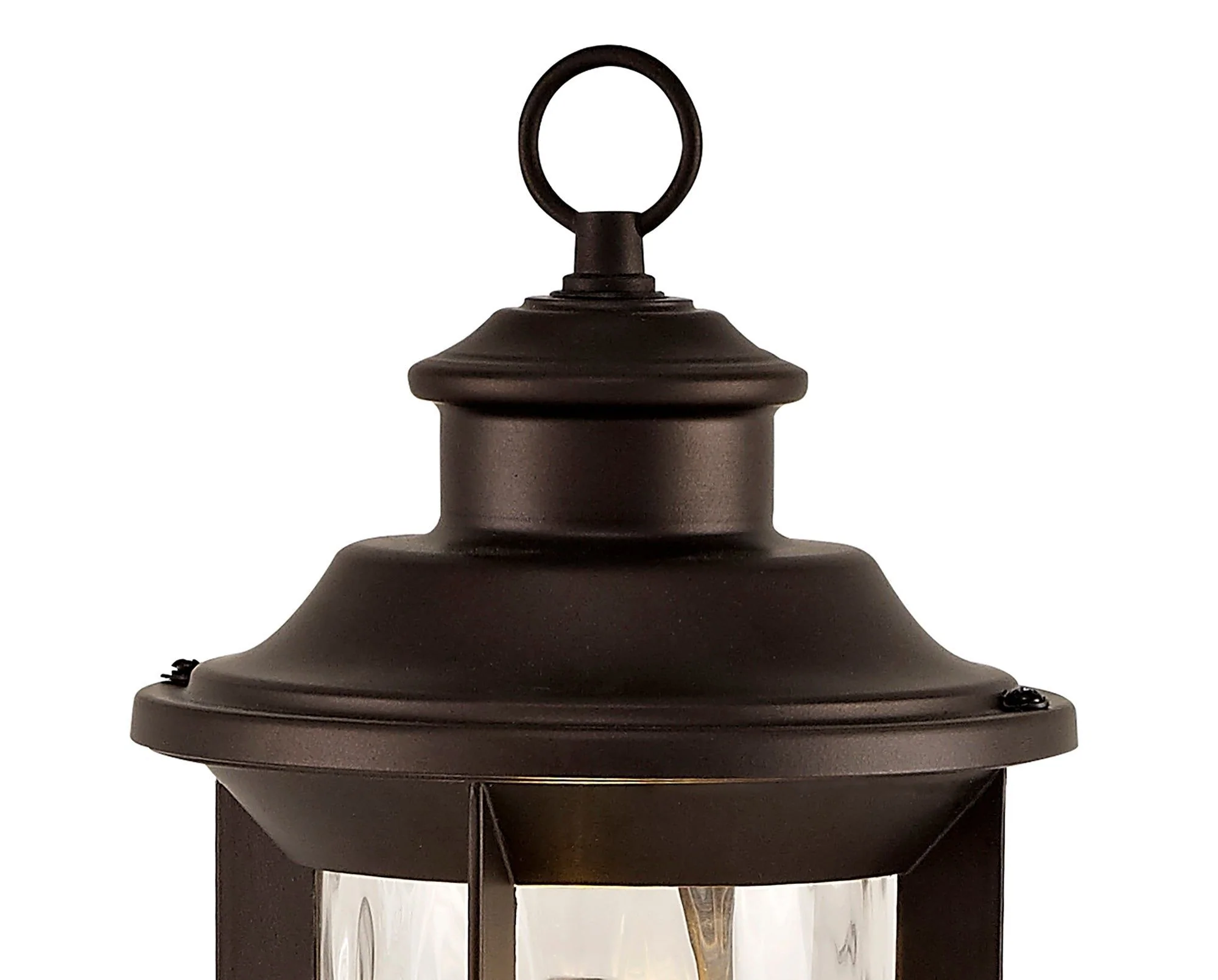 Plex Post Lamp, 1 x E27, Antique Bronze/Clear Ripple Glass, IP54, 2yrs Warranty - Image 6