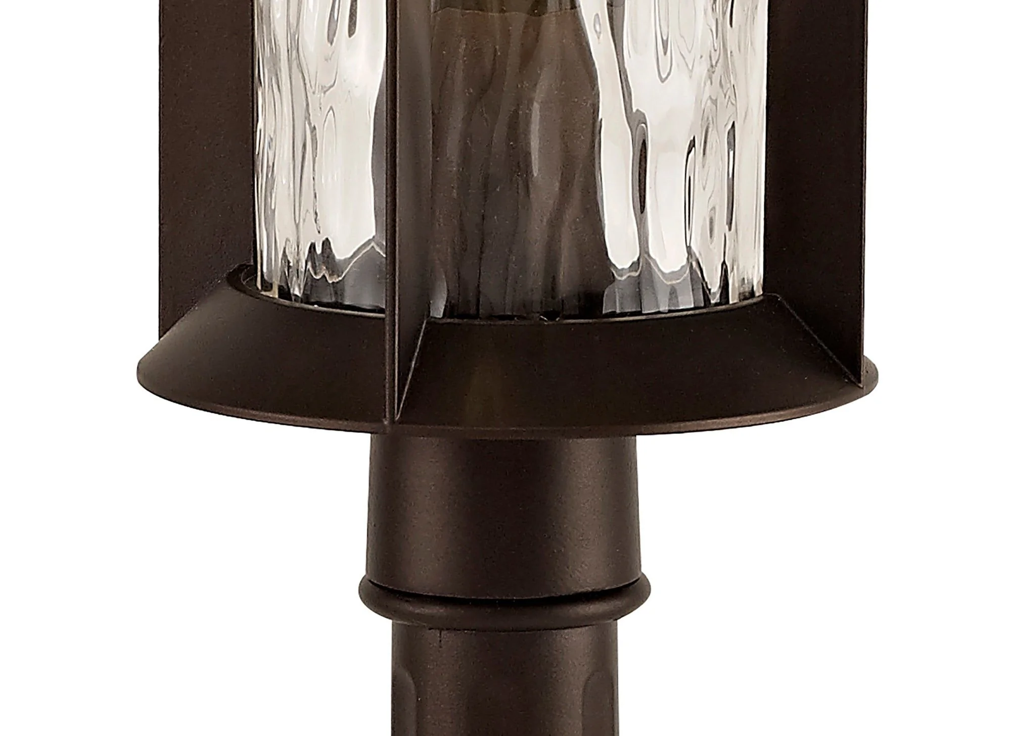 Plex Post Lamp, 1 x E27, Antique Bronze/Clear Ripple Glass, IP54, 2yrs Warranty - Image 7