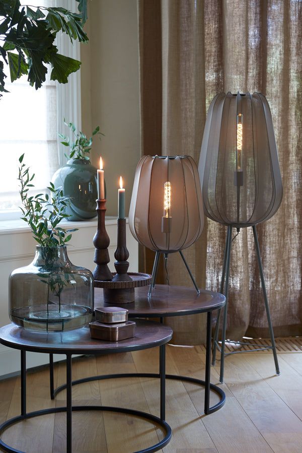 Plumeria Floor Lamp Tripod - Sand/Black Finish - Image 3