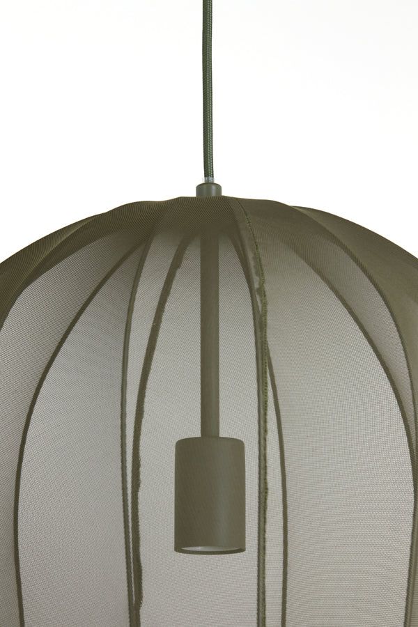 Plumeria Small/Medium/Large/Wide Hanging Lamp - Dark Green & Sand Finish - Image 10