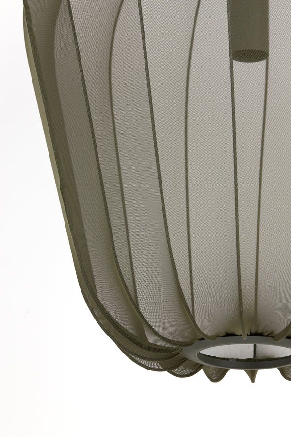 Plumeria Small/Medium/Large/Wide Hanging Lamp - Dark Green & Sand Finish - Image 14