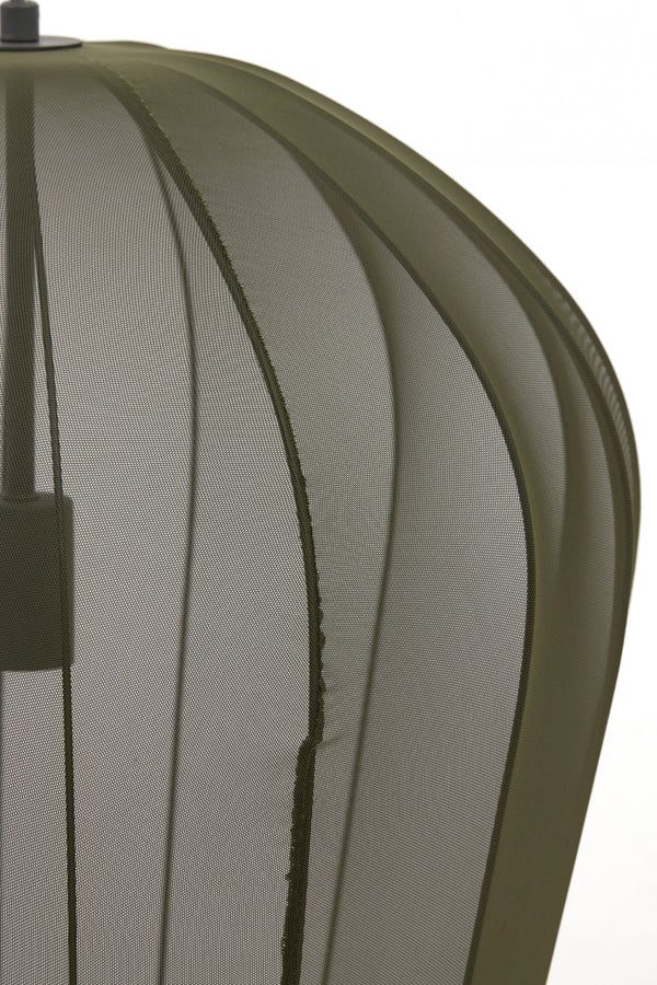 Plumeria Small/Medium/Large/Wide Hanging Lamp - Dark Green & Sand Finish - Image 15