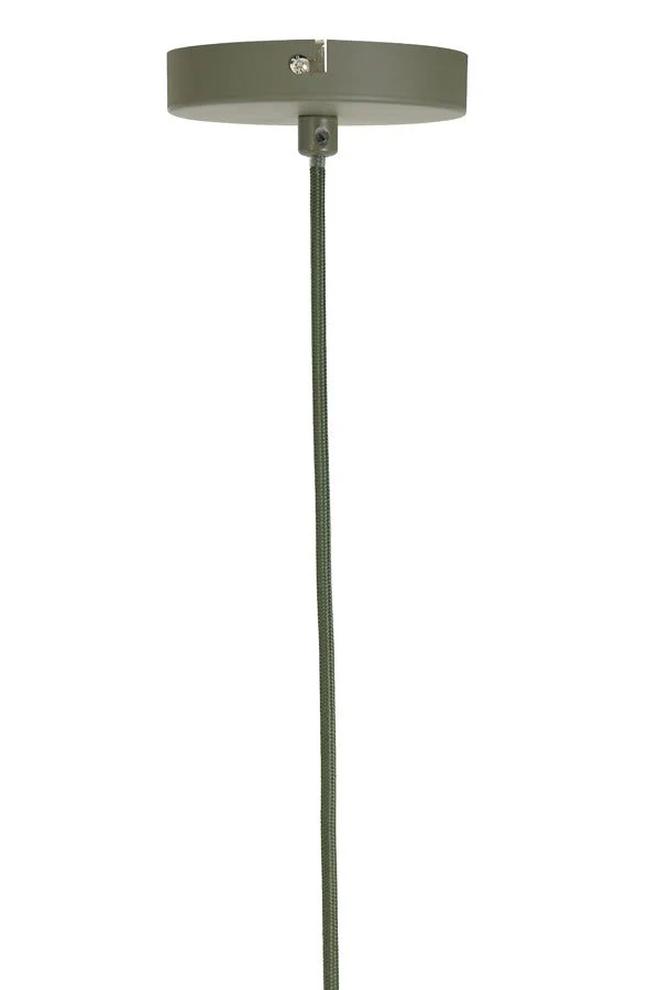 Plumeria Small/Medium/Large/Wide Hanging Lamp - Dark Green & Sand Finish - Image 5