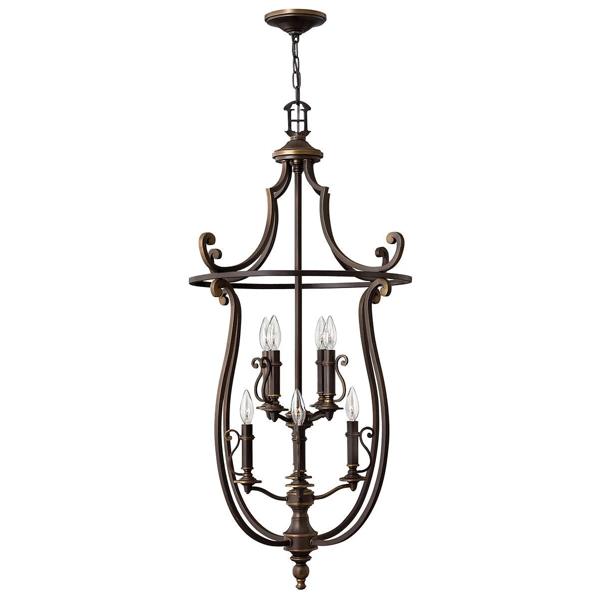 Plymouth 4/8Lt Double Height Ceiling Light - Olde Bronze Finish - Image 4