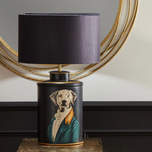 Pointer Black Hand Painted Dog Table Lamp Base - Image 3