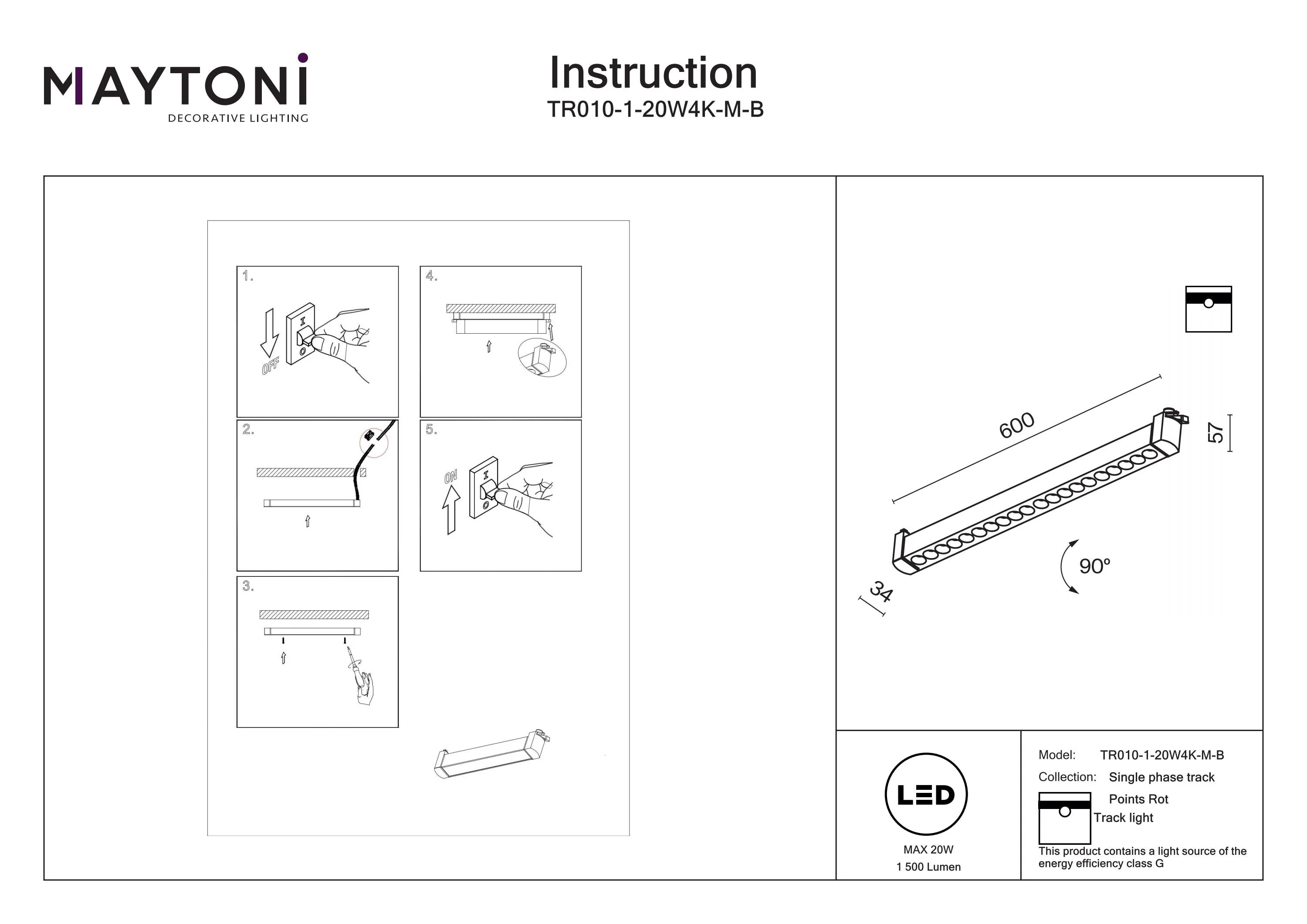 Points Rot Unity Track Lighting -Integrated LED - Image 108