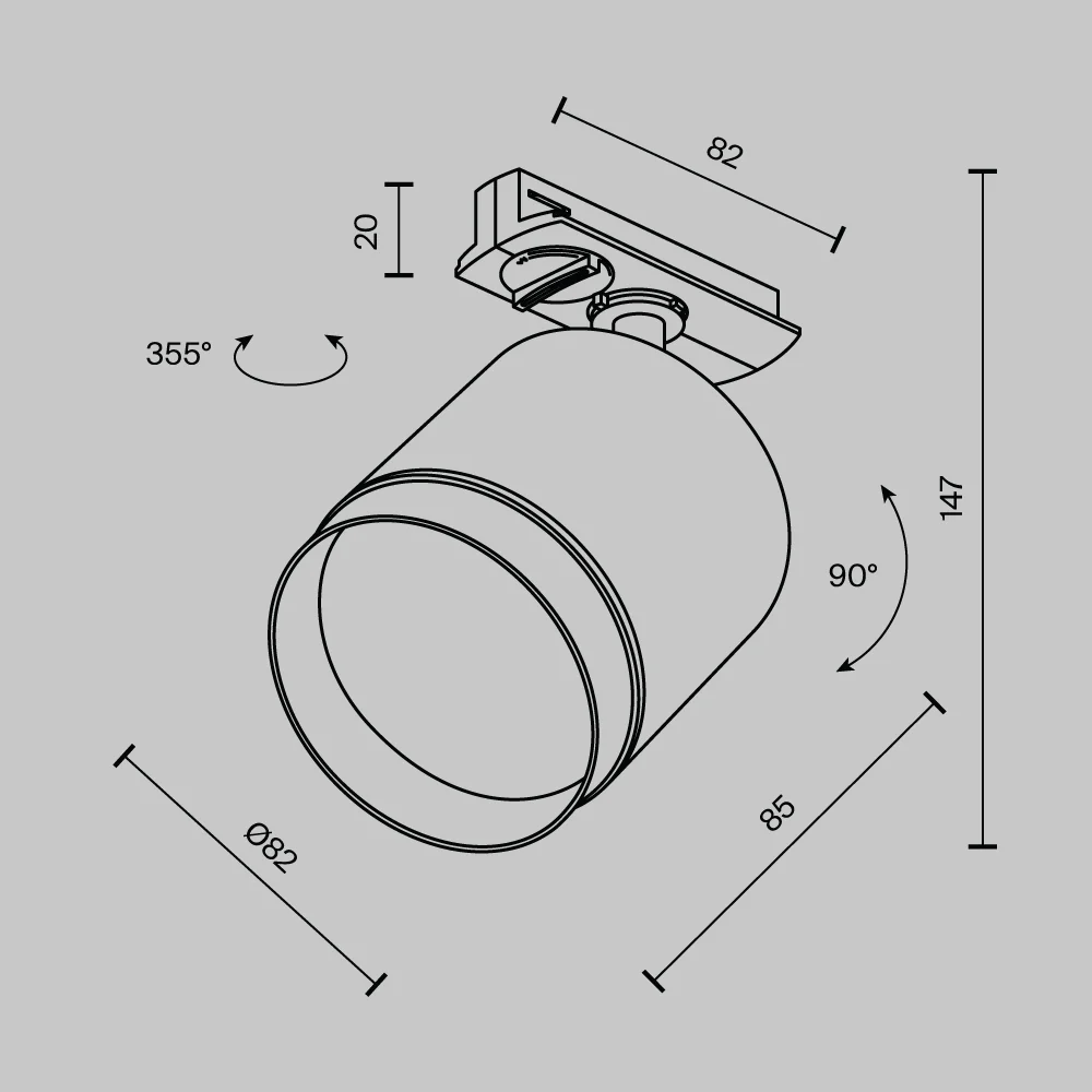 Polar Unity Track Luminaire GX53 - Image 7