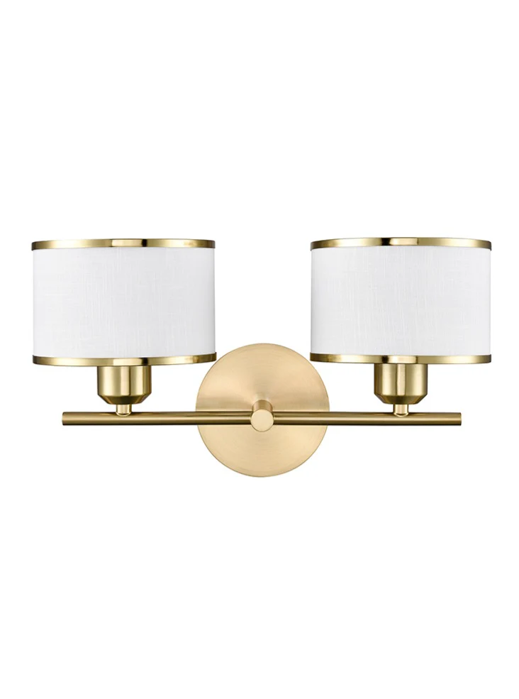 Polaris 2lt Wall Bracket- Aged Brass/ Satin Nickel - Image 3