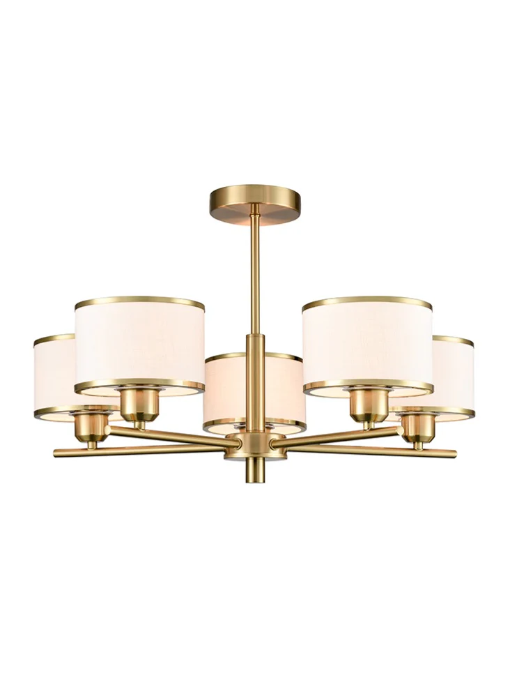 Polaris 3/5lt Fitting- Satin Nickel/ Aged Brass Finishes