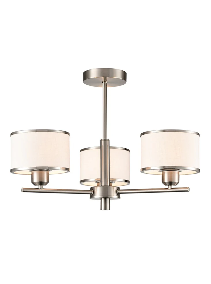 Polaris 3/5lt Fitting- Satin Nickel/ Aged Brass Finishes - Image 3