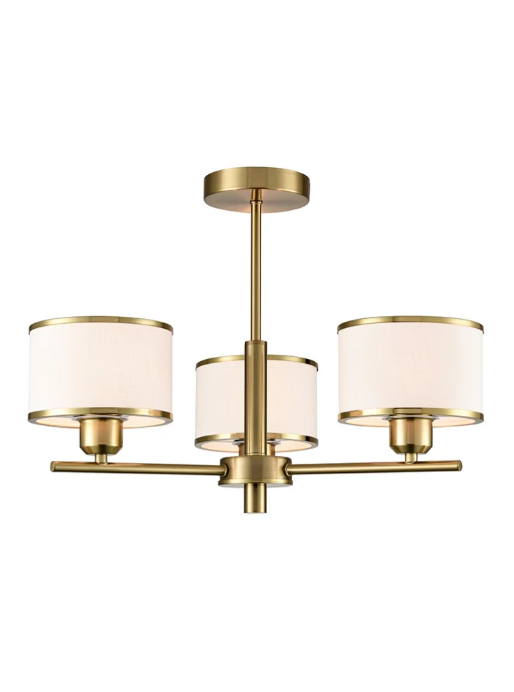 Polaris 3/5lt Fitting- Satin Nickel/ Aged Brass Finishes - Image 4