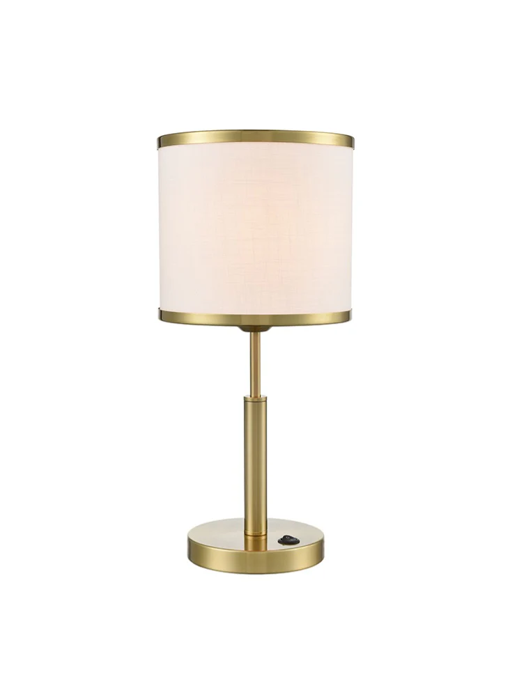 Polaris Table Lamp- Aged Brass/ Satin Nickel - Image 2
