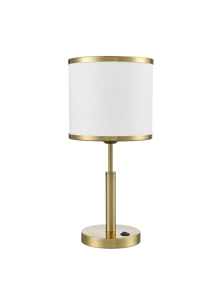 Polaris Table Lamp- Aged Brass/ Satin Nickel - Image 3
