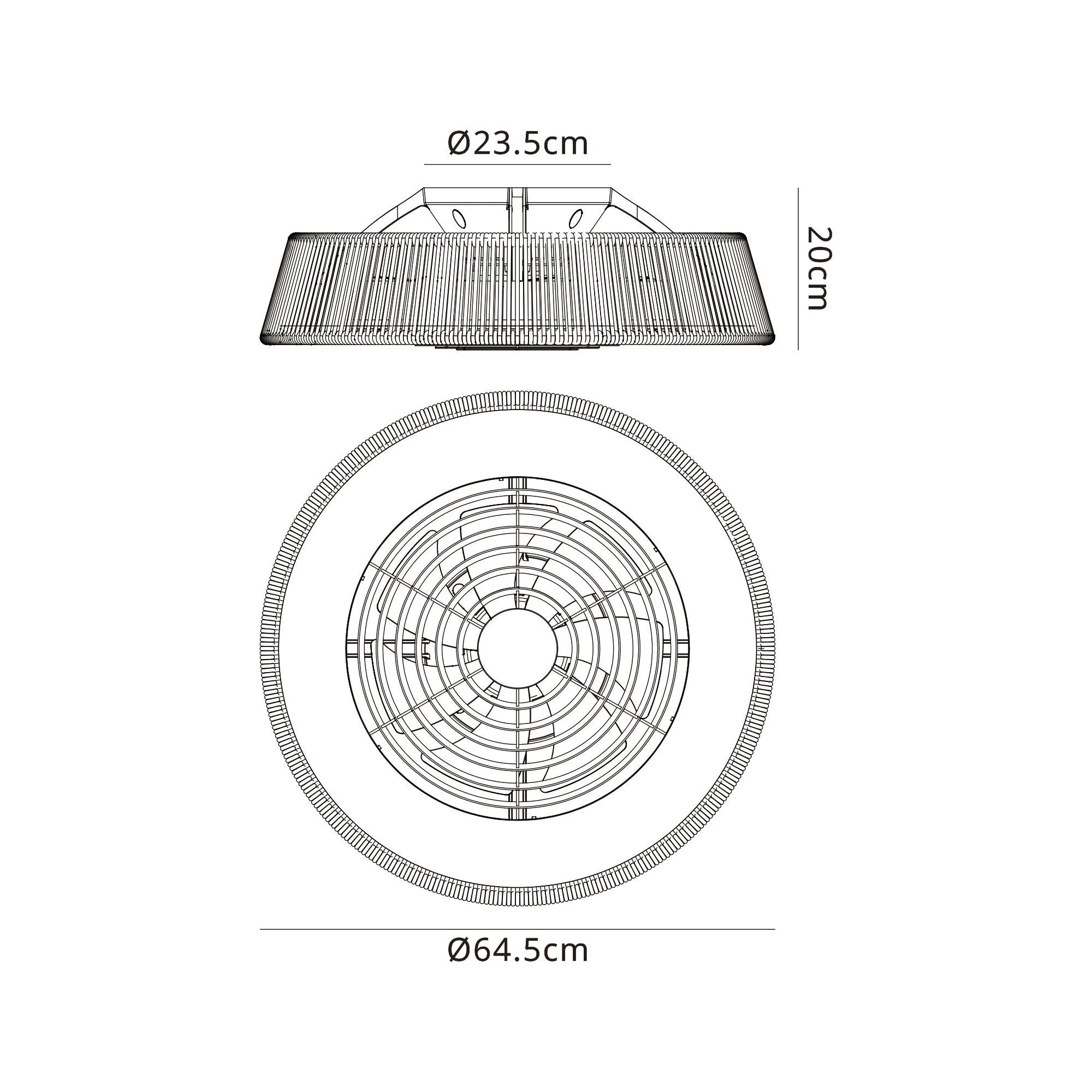 Polinesia LED Fan Remote Control -  Beige Oscu - Image 7
